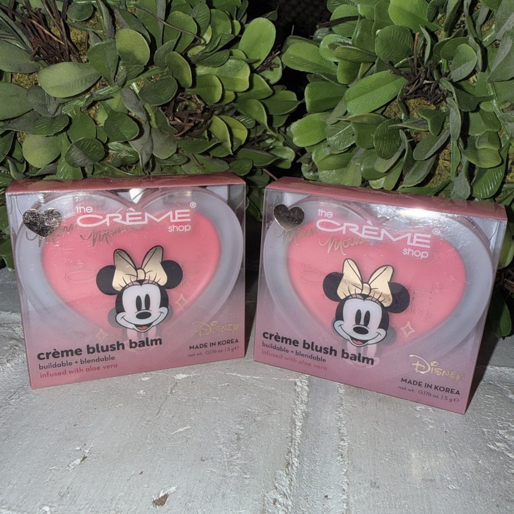 The Crème Shop x Disney Minnie Cream Blush Balm — "Date Night" NIB Lot‎ Of 2